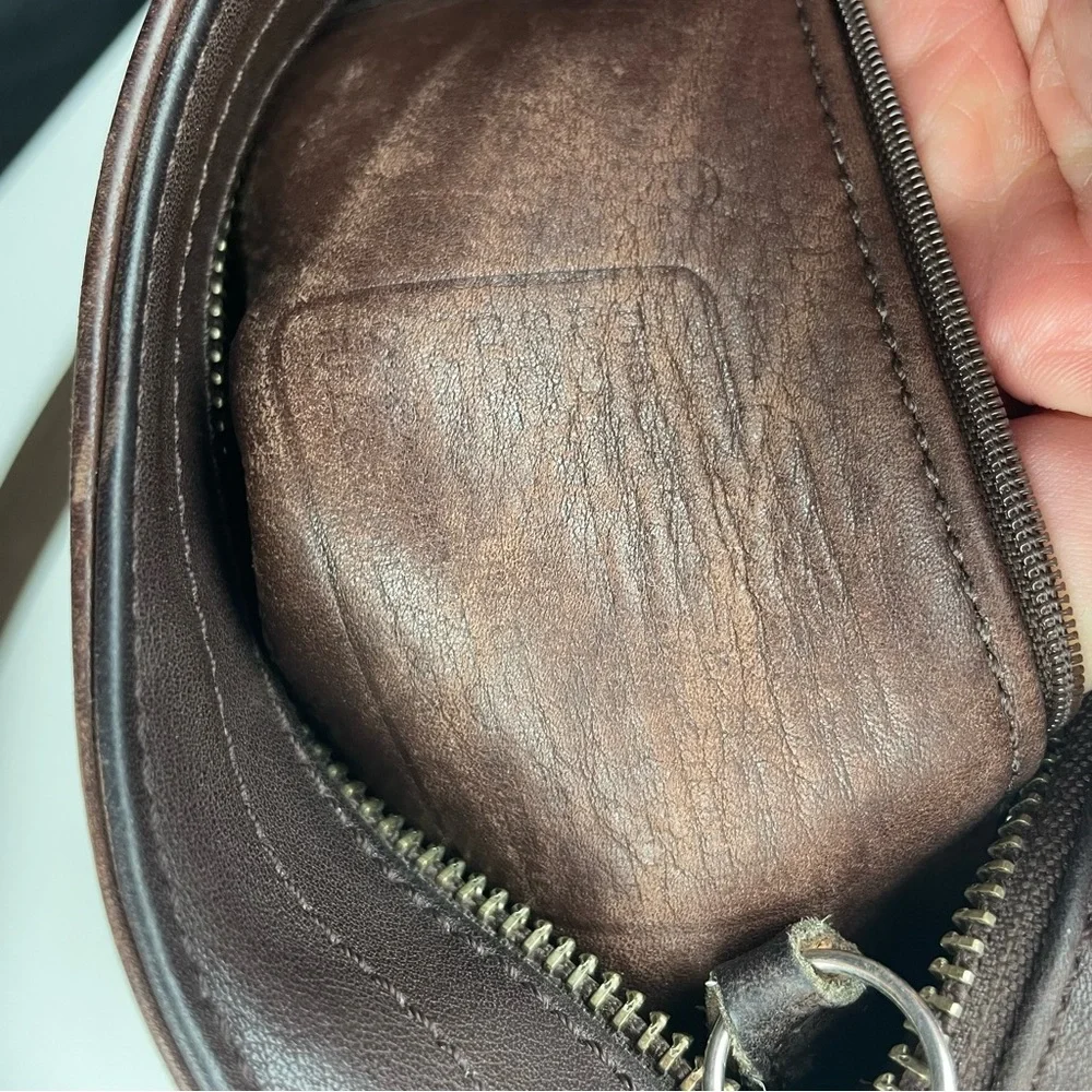 Vintage Coach Crossbody Slim Saddle Bag Brown